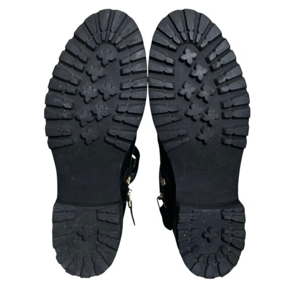 The Office of Angela Scott Mr. Bernard Black Croc Lace Up Combat Boot Size 39 - Picture 8 of 15